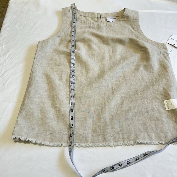 Liz Claiborne Womens Linen Blend Tank Tunic Top Sleeveless Minimalist Sz S New* - Picture 6 of 10
